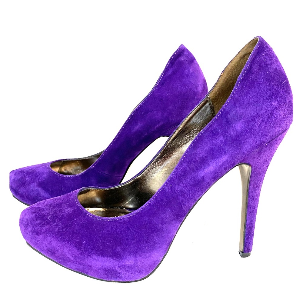 Steve Madden Vivvaa Purple Suede Heels